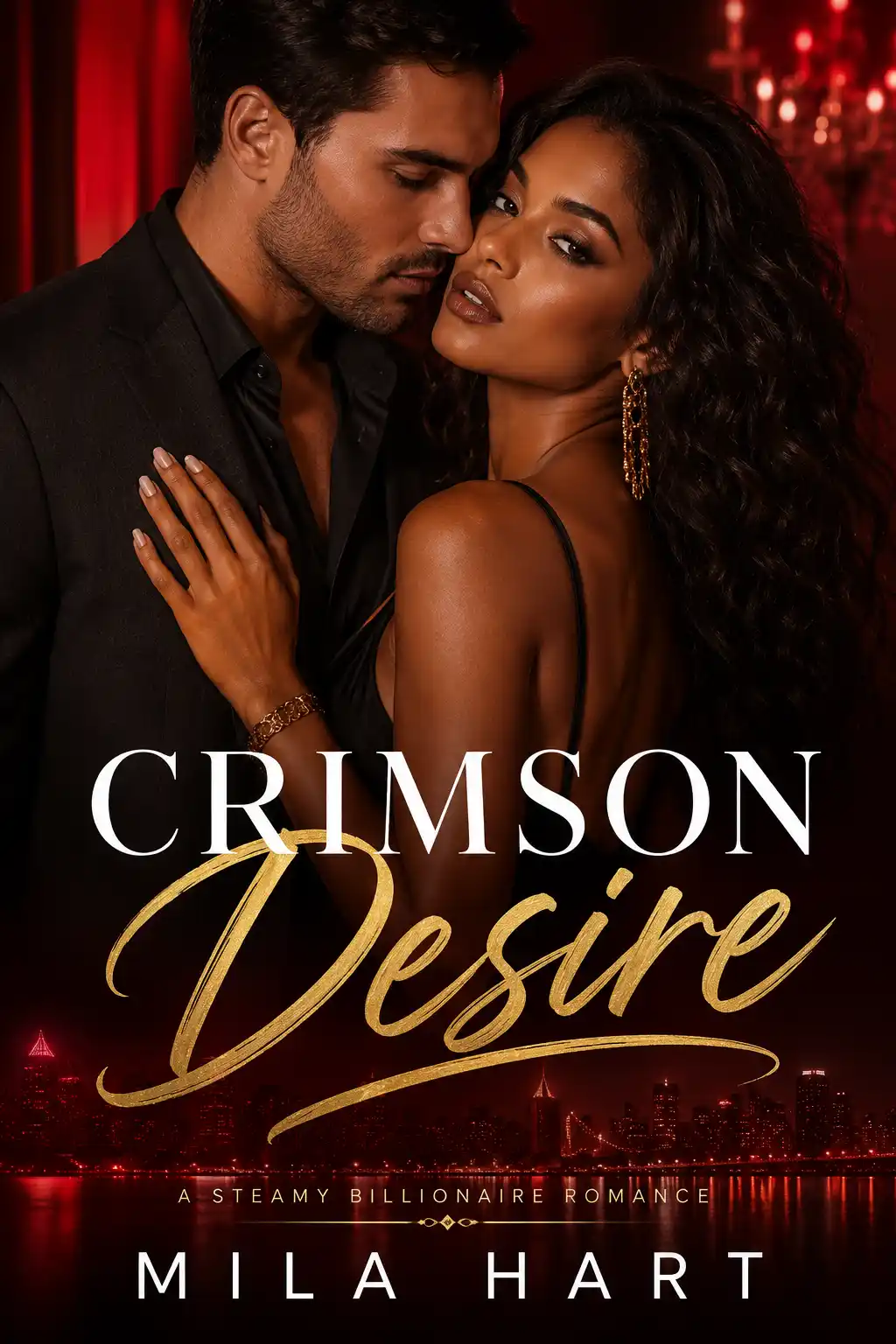 Crimson Desire by Scarlett Vaughn — Romance book cover design