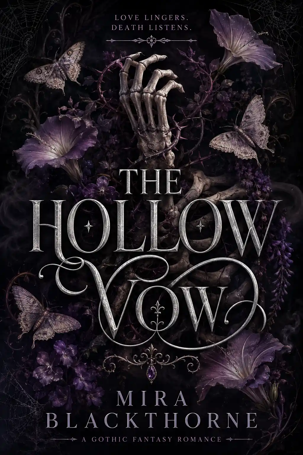 The Hollow Vow by Maeve Ardent — Romantasy book cover design