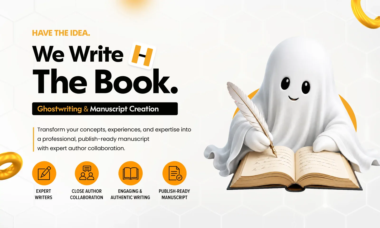 Book ghostwriting and manuscript creation service overview