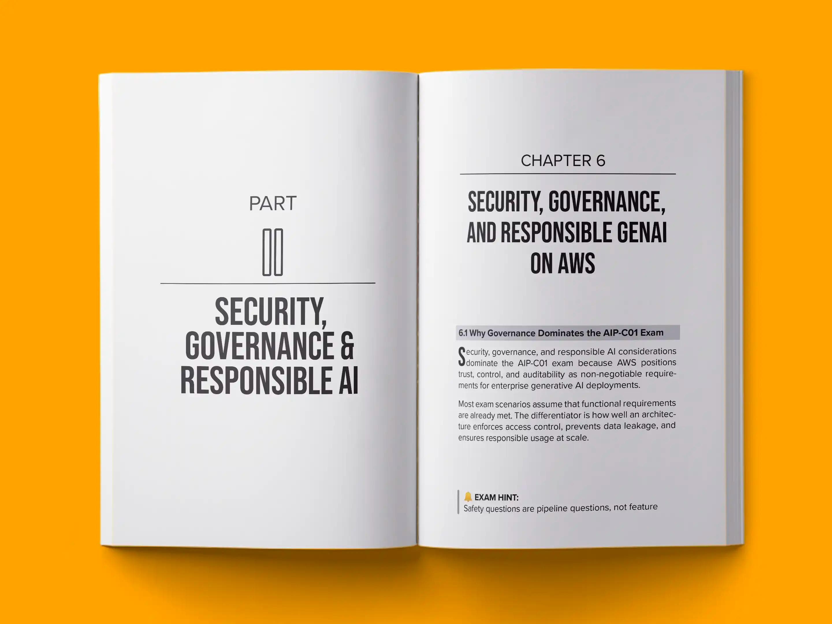 book formatting sample for AWS Certified Generative AI Developer by , showing Workbook interior page layout by HMD Publishing