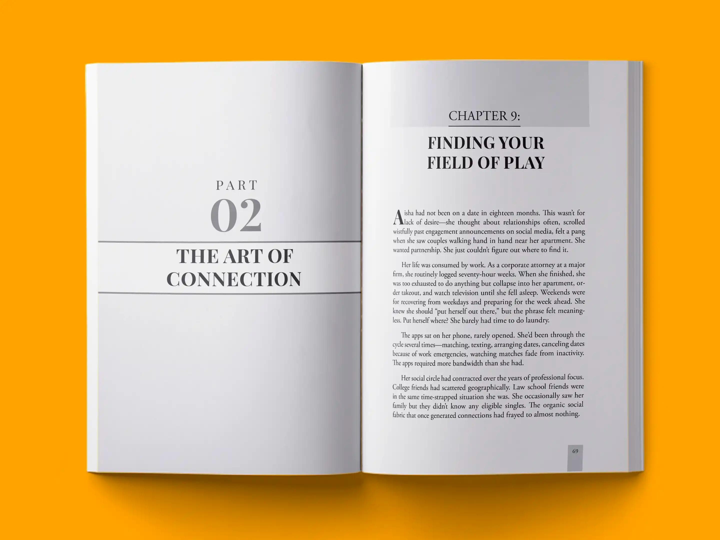 book formatting sample for Attraction Mastery by , showing Non-Fiction interior page layout by HMD Publishing