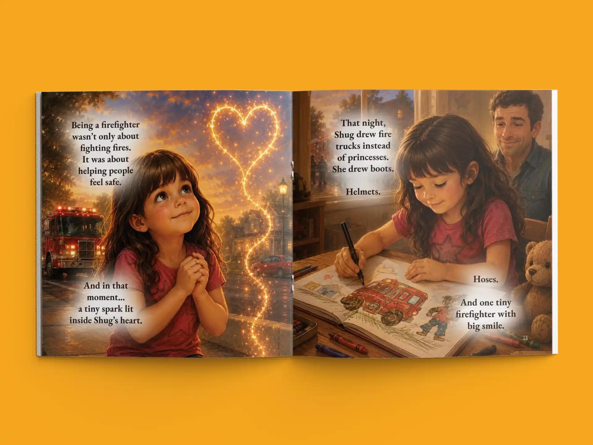 book formatting sample for Sparks in Her Heart by Private Client, showing Children's interior page layout by HMD Publishing