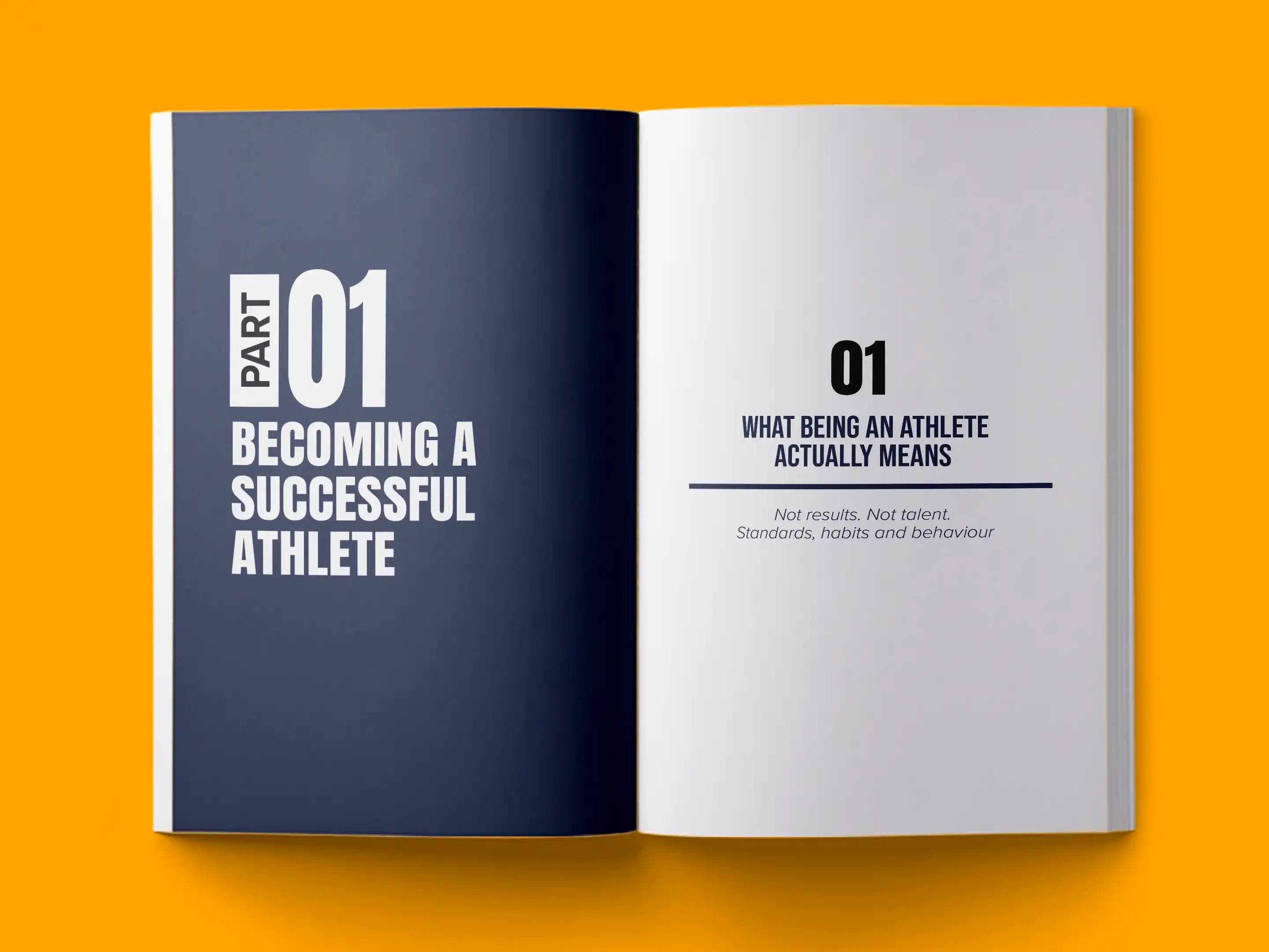 book formatting sample for THE ATHLETE by Private Client, showing Children's interior page layout by HMD Publishing