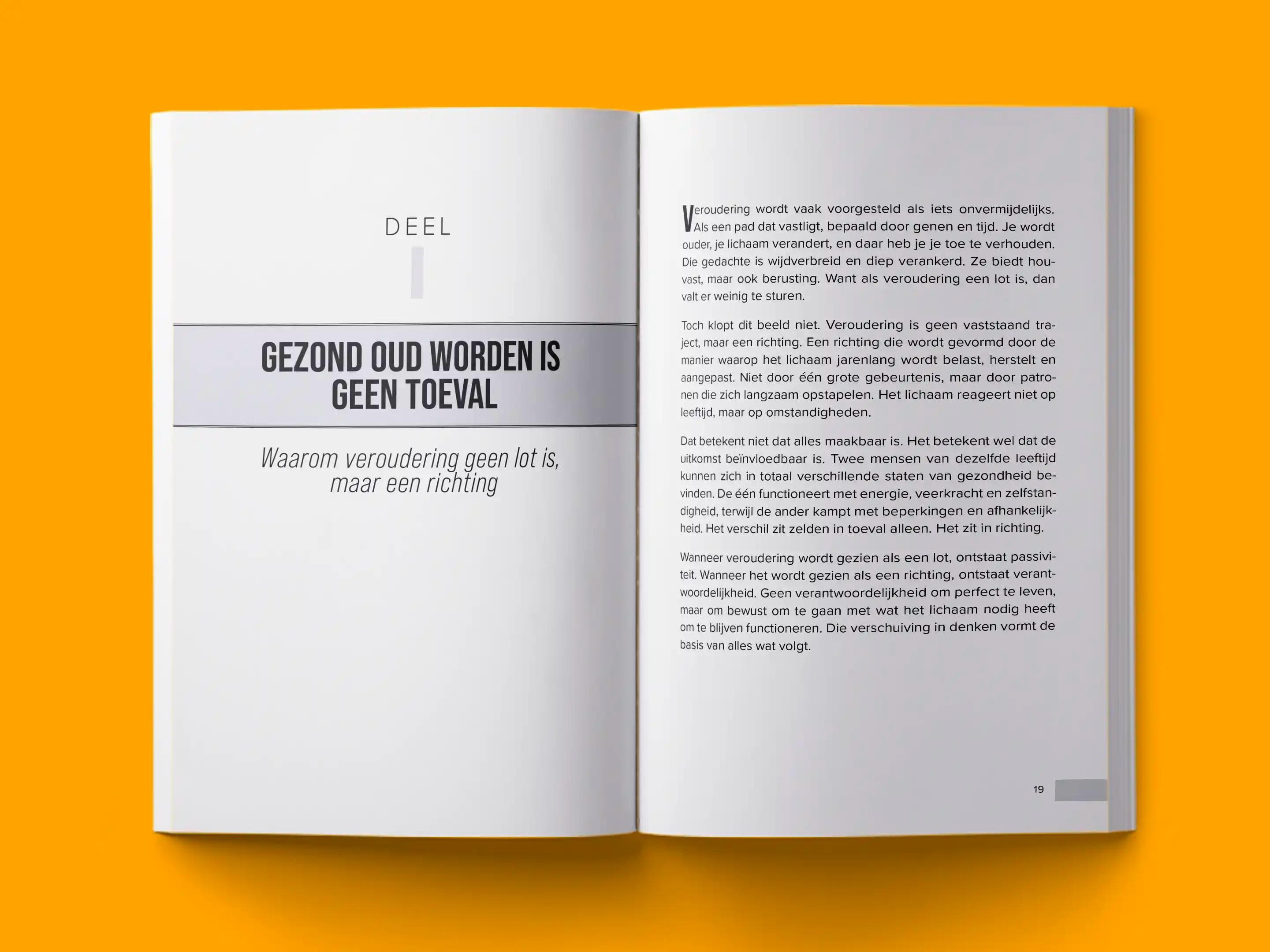 book formatting sample for GEZOND OUD WORDEN by , showing Health & Wellness interior page layout by HMD Publishing