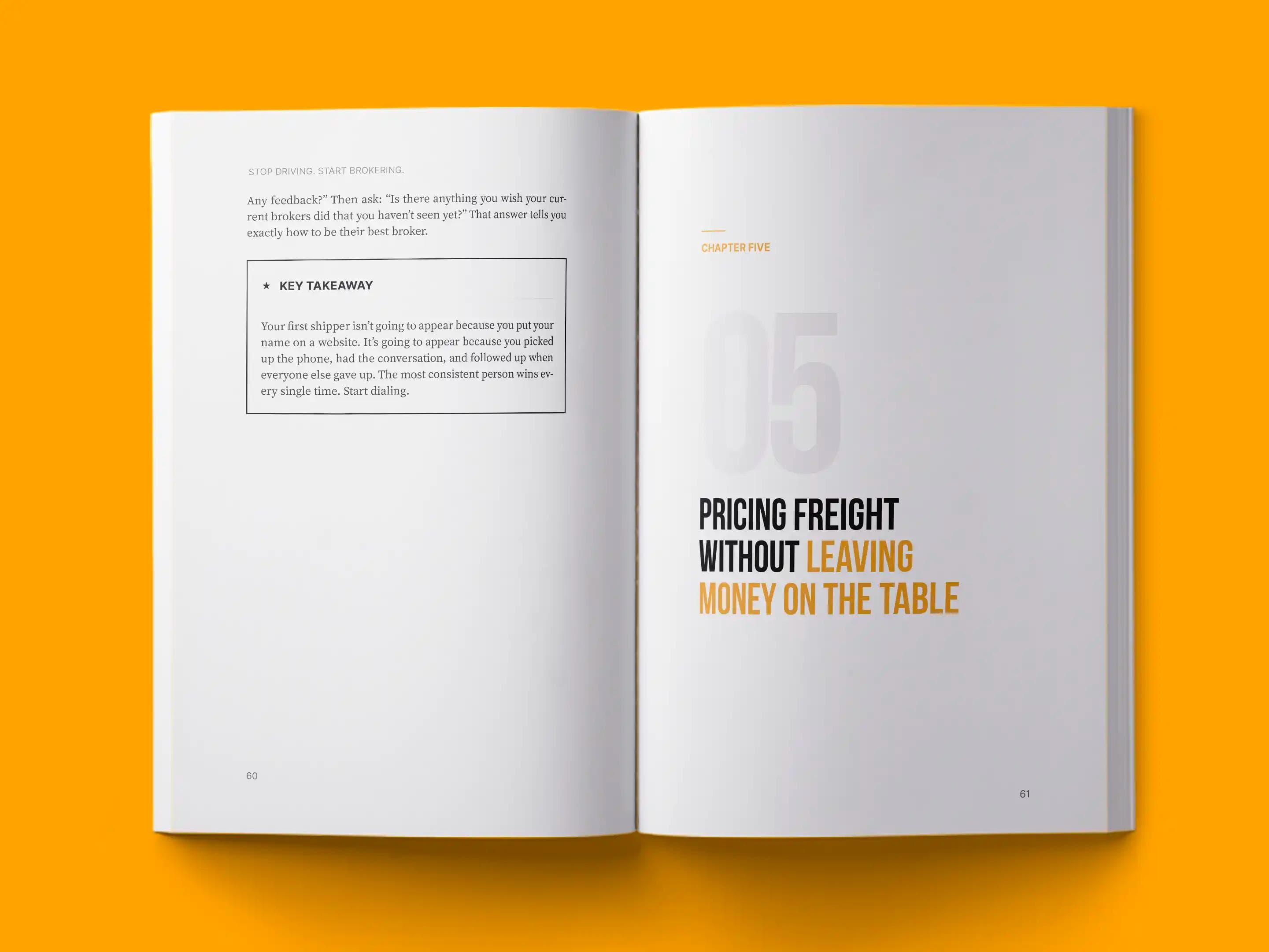 book formatting sample for STOP DRIVING START BROKERING by , showing Business interior page layout by HMD Publishing