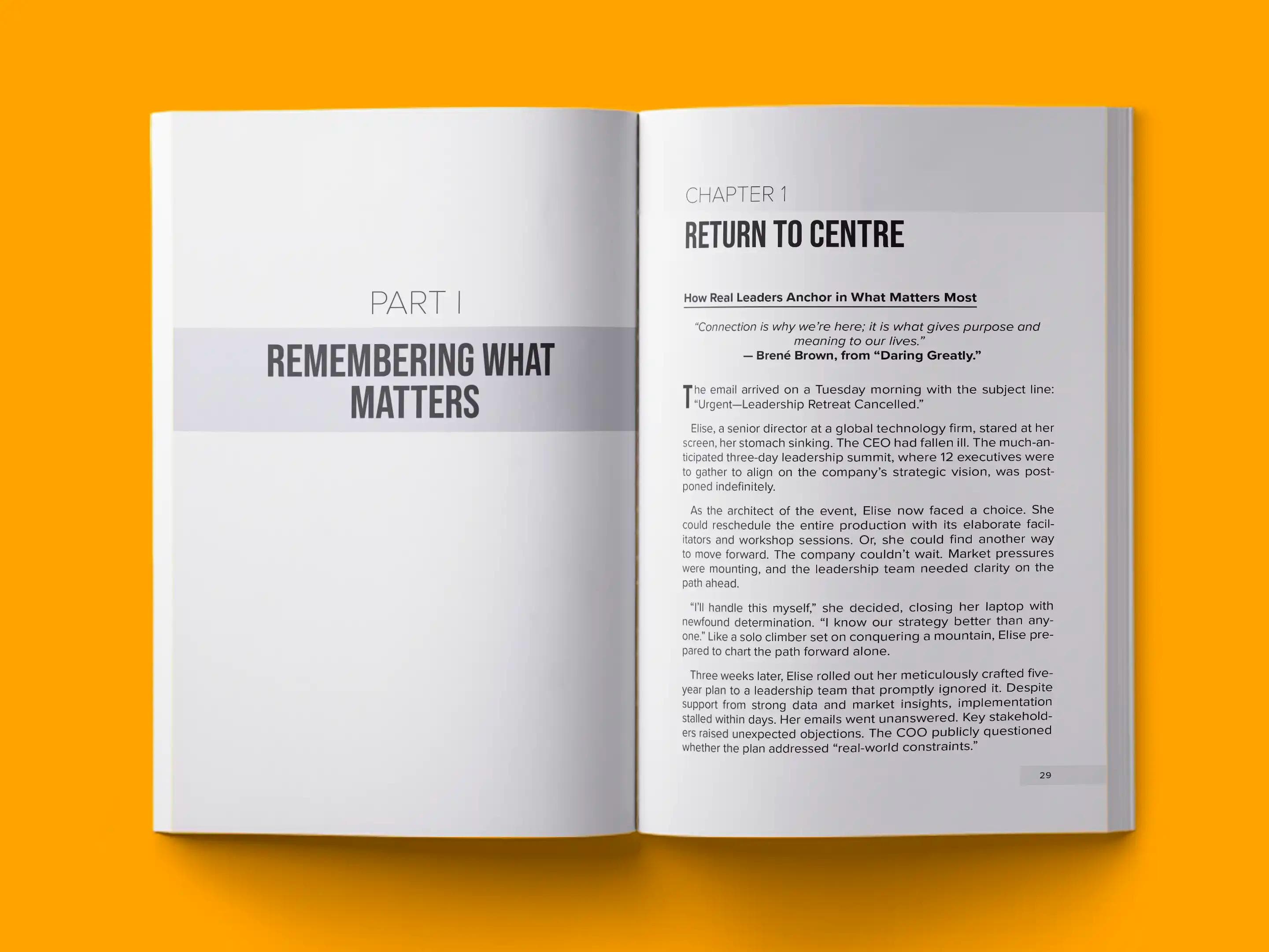 book formatting sample for The Myth of Independence by , showing Non-Fiction interior page layout by HMD Publishing