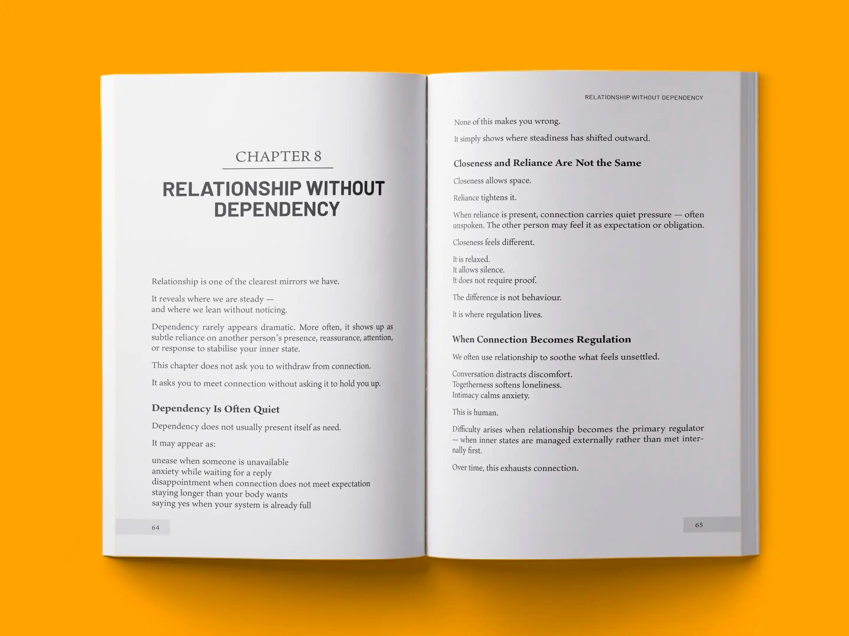 book formatting sample for Returning Home by , showing Non-Fiction interior page layout by HMD Publishing