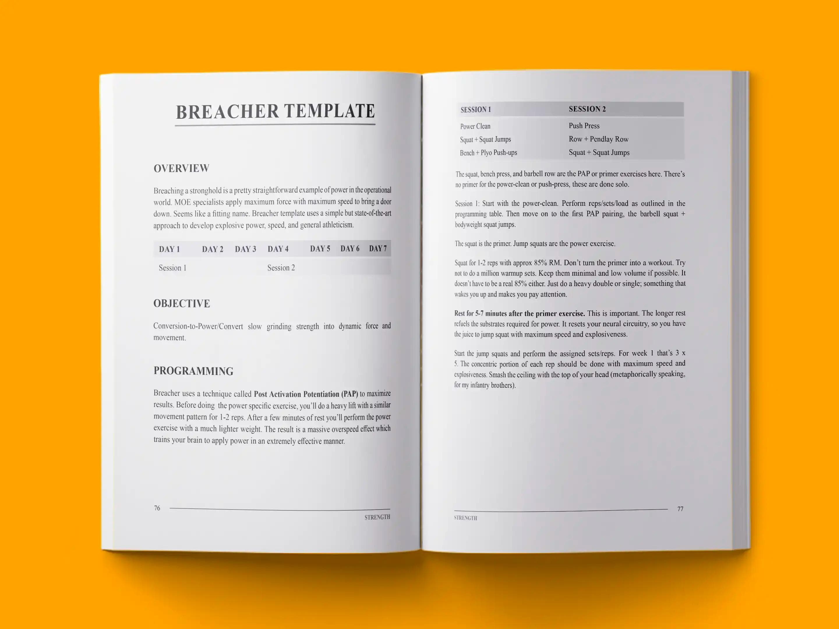 book formatting sample for Operational Athlete by , showing Health & Wellness interior page layout by HMD Publishing
