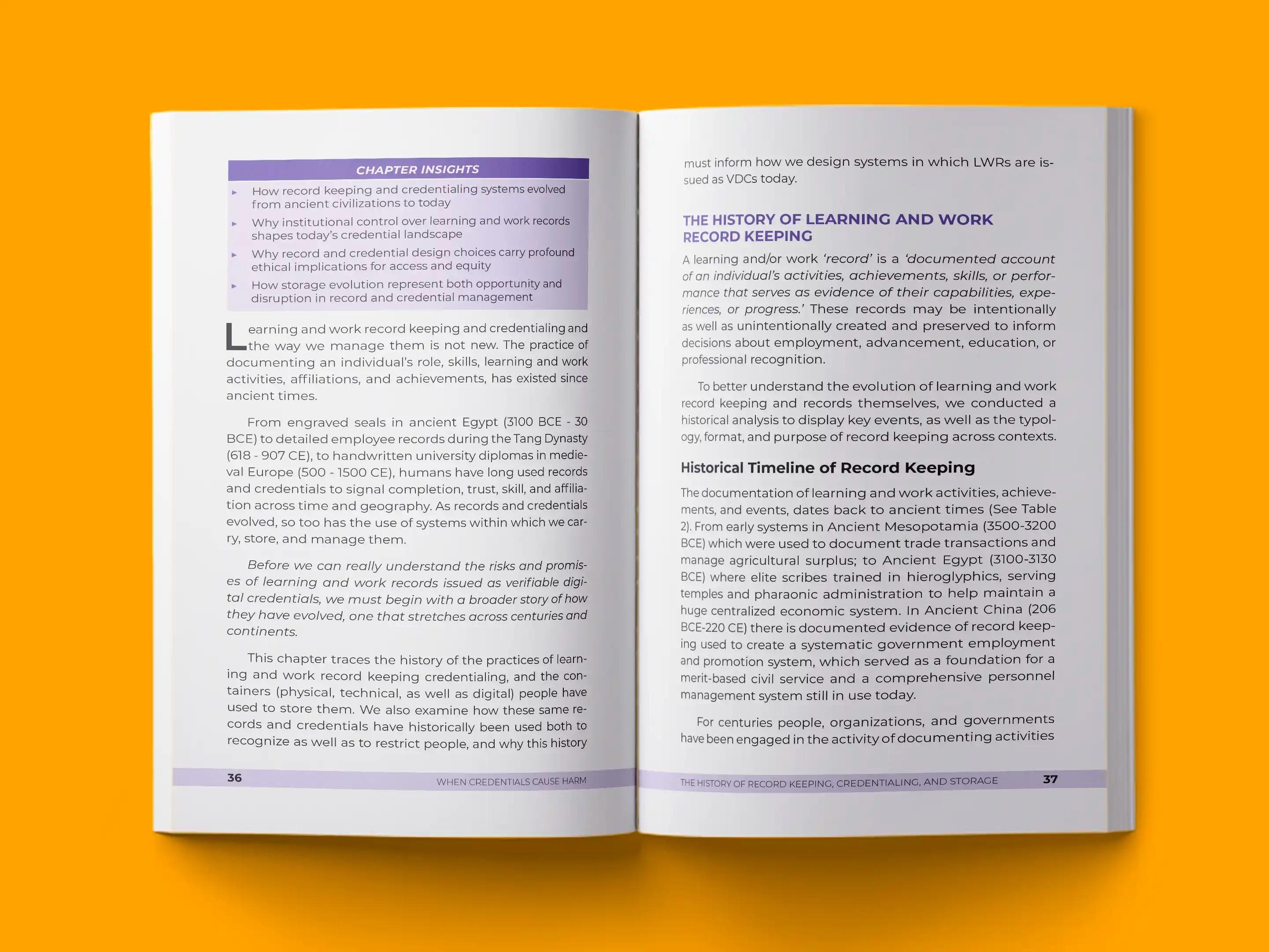 book formatting sample for When Credentials cause harm by , showing Non-Fiction interior page layout by HMD Publishing