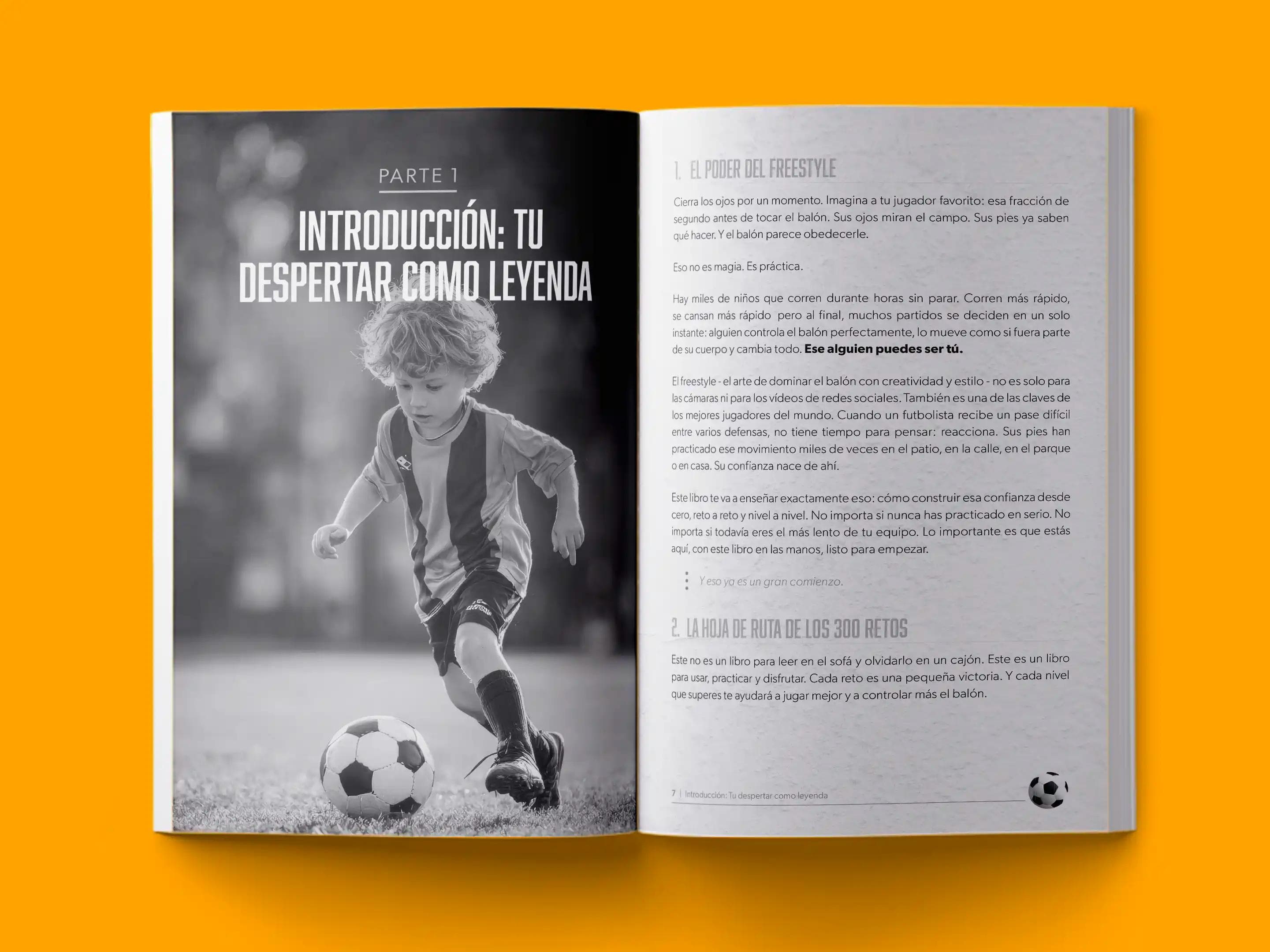 book formatting sample for ¡MAESTRO DEL BALÓN! by , showing Children's interior page layout by HMD Publishing