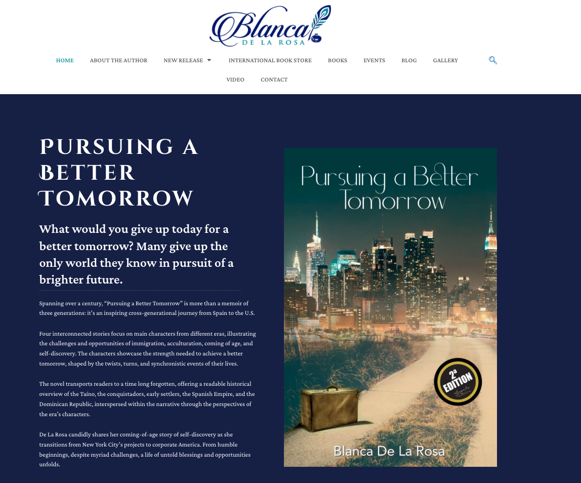 Author Website Design Mockup 3